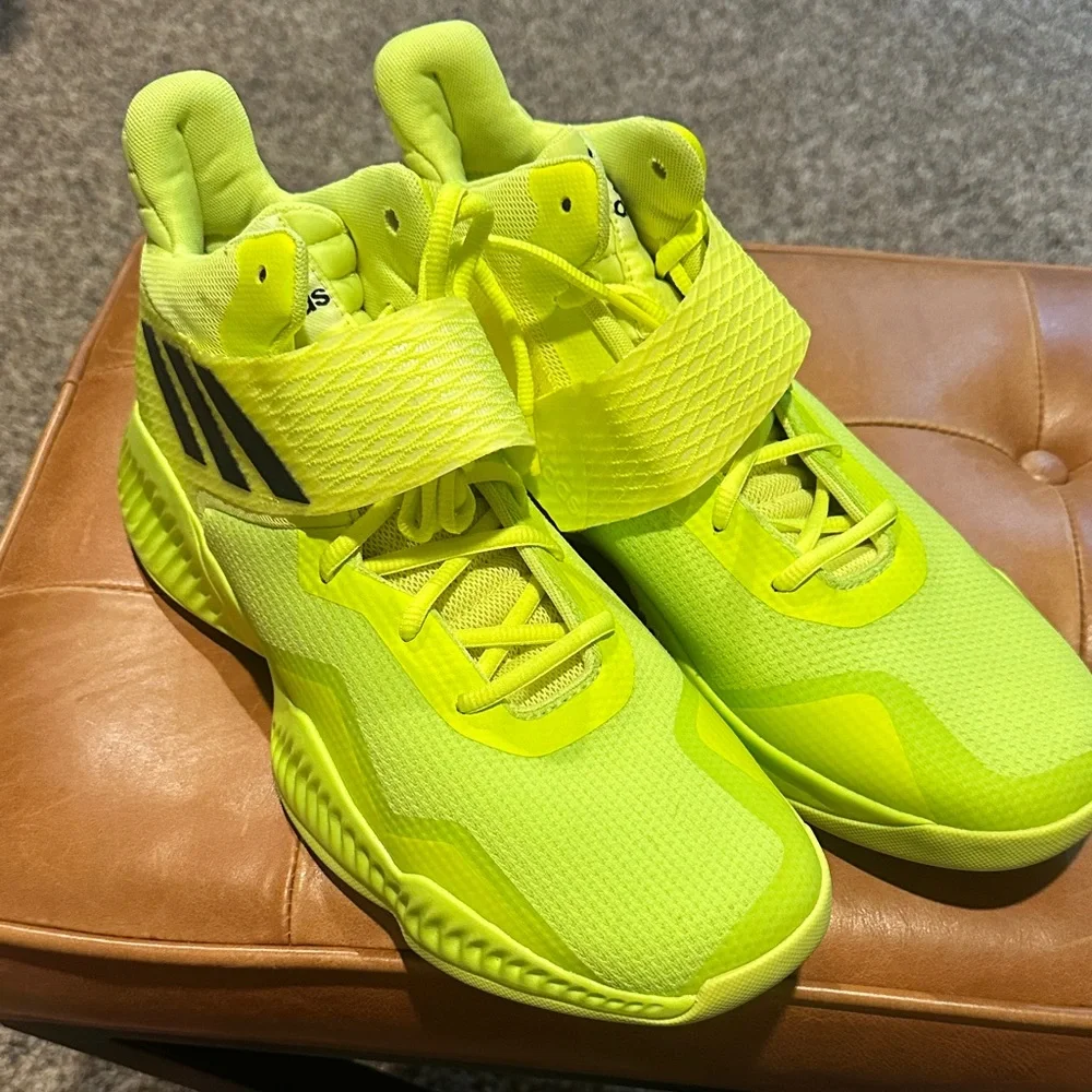 Adidas Men's Neon Yellow Athletic Shoes - Picture 2 of 8